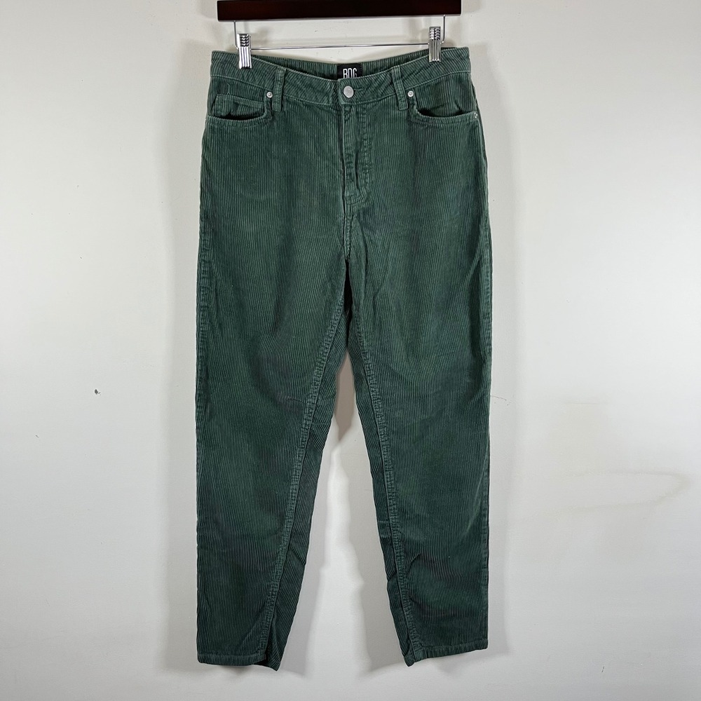 BDG Urban Outfitters Green Corduroy Mom High Rise Pants Cotton Academia Size 28